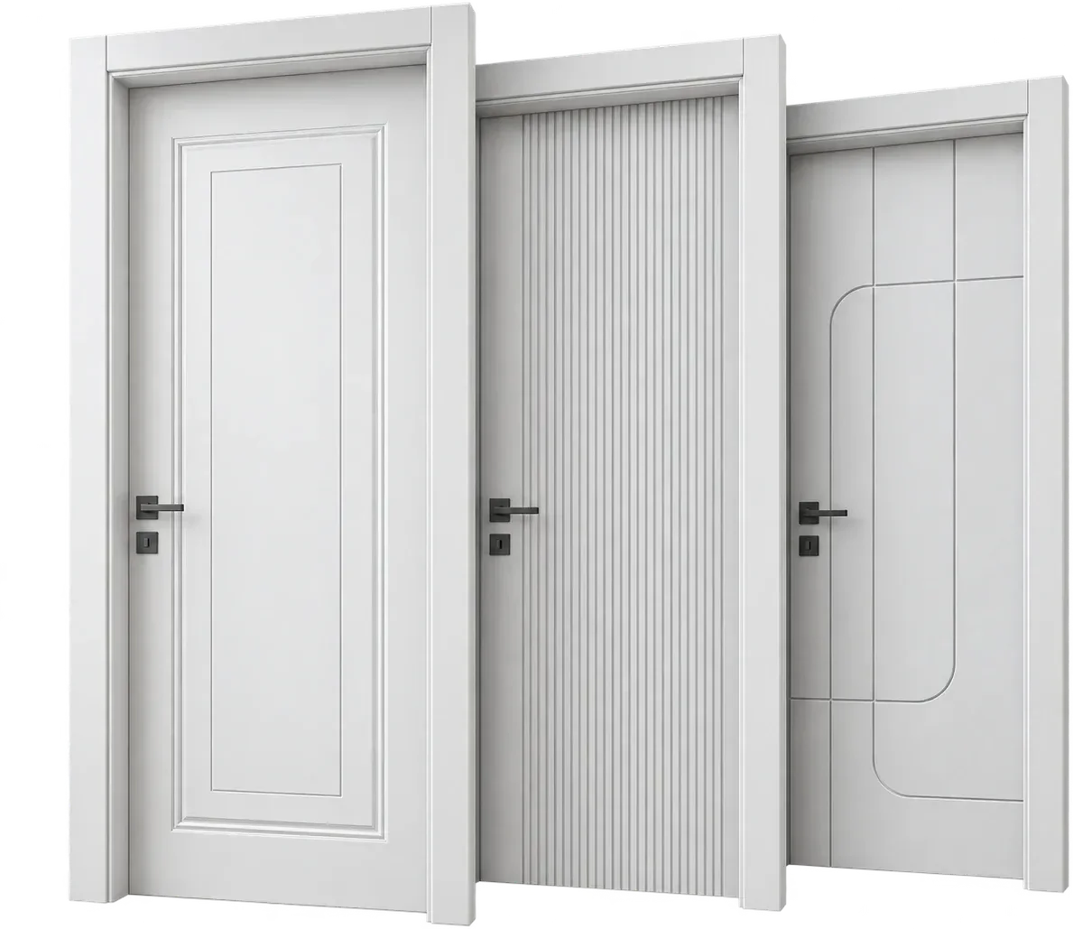 White interior door models